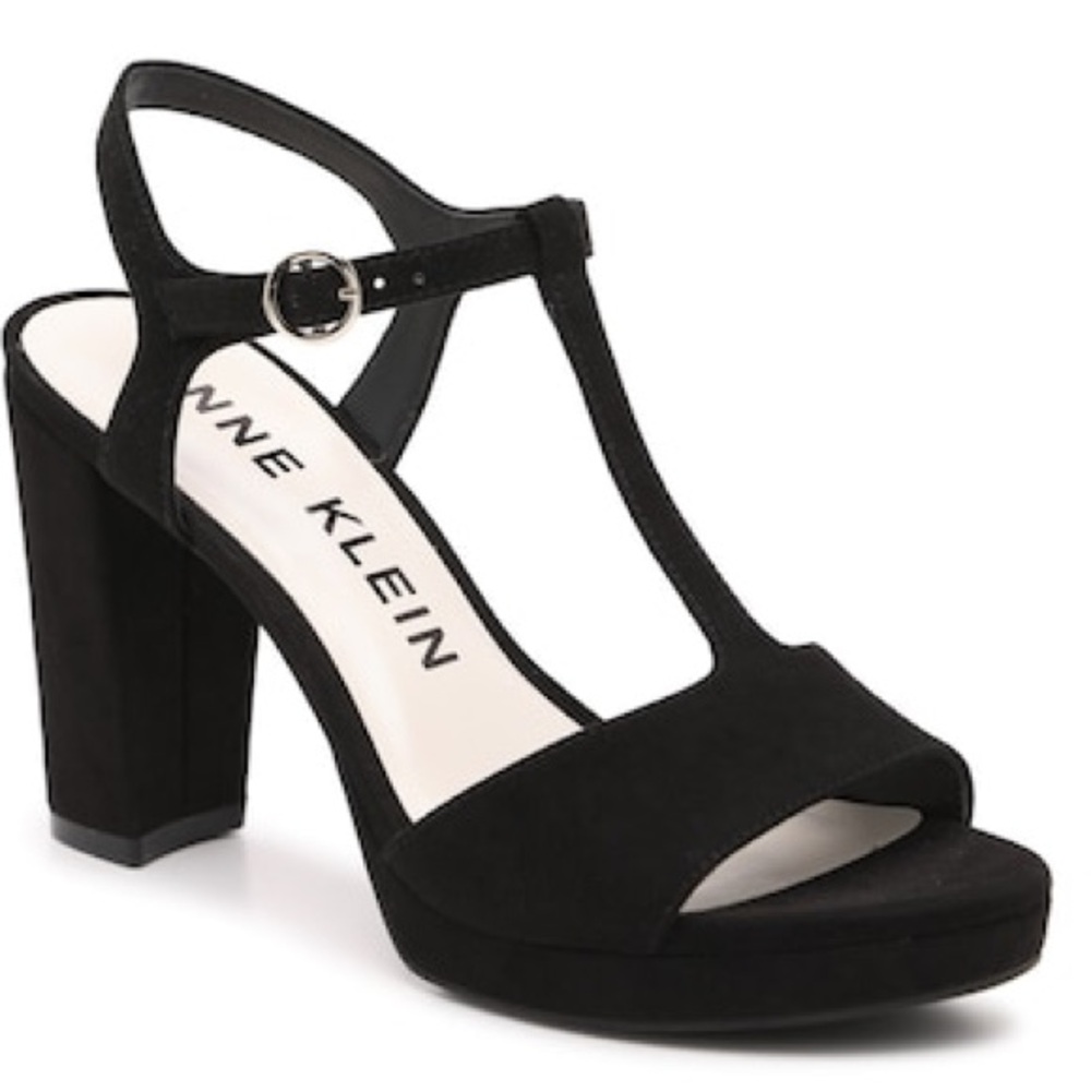 Anne Klein Vita Sandal - Black Block Heel